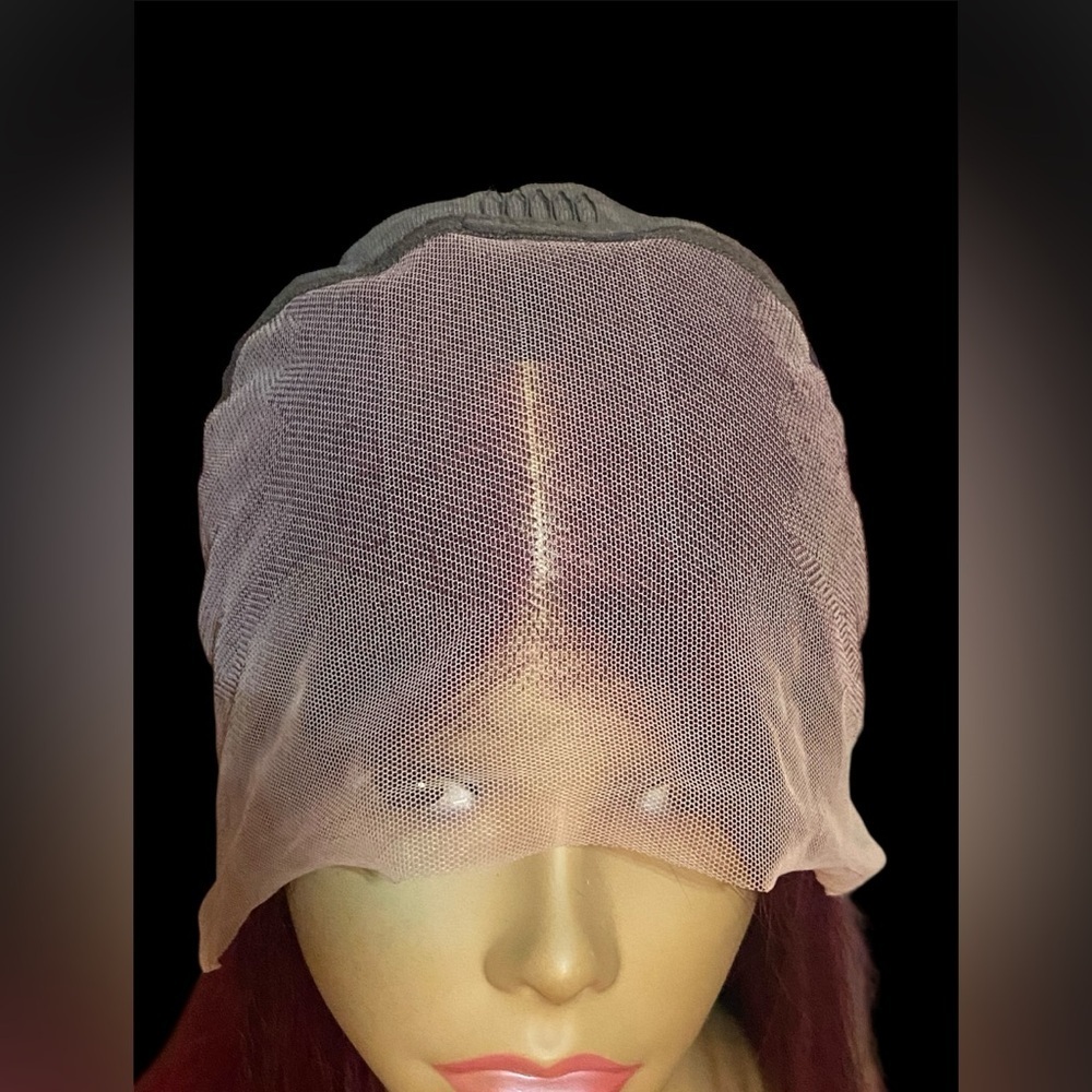 Elegant Burgundy Lace Front Wig - Picture 6 of 9